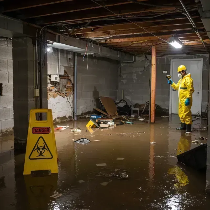 Flooded Basement Electrical Hazard in Kirksville, MO Property